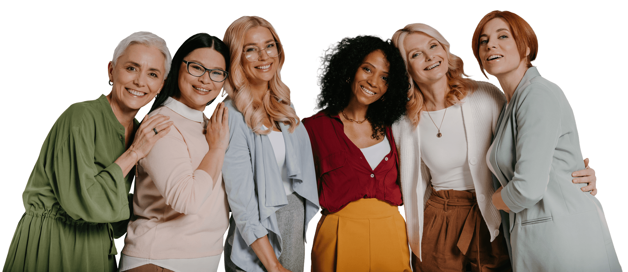 A group of women featured in The Pause Project’s event artwork